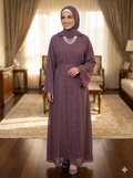 Muave Lace Abaya